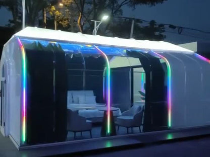 Transparente rechteckige Minihaus aus Polycarbonat